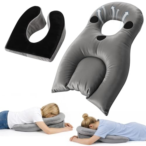 WingFly Almohada Facial para Dormir Boca Abajo, Almohada Boca Abajo con Orificio para Dormir Después de una Cirugía Ocular, Almohada de Masaje, Reposacabezas de Masaje para el Hogar