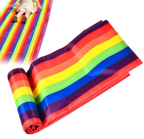 Generisch Lawn Slide for Children, Colourful Outdoor Activity Slip Mat, Water Slide & Non-Slip Mat for Garden, for Girls, Teenagers, Family, Backyard, Park