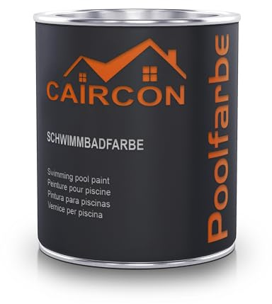 CAIRCON Poolfarbe für Betonbecken – Schwimmbadfarbe Fenstergrau - 750ml