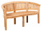 LEBENSwohnART Teak Sitzbank PISANG ca. L160cm Gartenbank komplett montiert Holzbank Parkbank Teakbank Bank