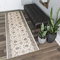 TAPISO Dubai Läufer Teppich Brücke Creme mit Klassisch Traditionell Ornament Floral Blumen Muster Flur Wohnzimmer ÖKOTEX 120 x 400 cm