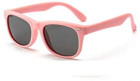 FOURCHEN Occhiali da sole per ragazze, Occhiali da sole per bambini Occhiali da sole polarizzati + occhiali da sole per ragazzi/ragazze (polarized full pink)