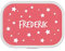4youDesign Pinke Brotdose -STERNE- mit Namen für Kinder, 6 Farben, 3 Motive, inkl. Lunchbox-Einsatz und Gabel – Geschenk zur Einschulung, Weihnachten Sterne Pink