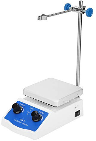 Laboratory Magnetic Stirrer Heating Hotplate Constant Temp UK Plug 220V 500ml Stirring 0-1600rpm Speed Capacity
