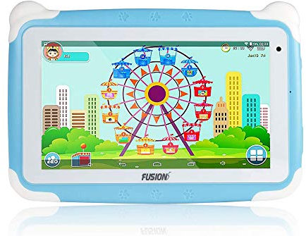 Fusion5 7 KD095 Kids Tablet PC - 64-bit Quad-core, Android 8.1 Oreo, WIFI, Parental Controls, Kids Learning Tools, 32GB Storage, Dual Cameras, Kids apps, Tablet PC for Kids
