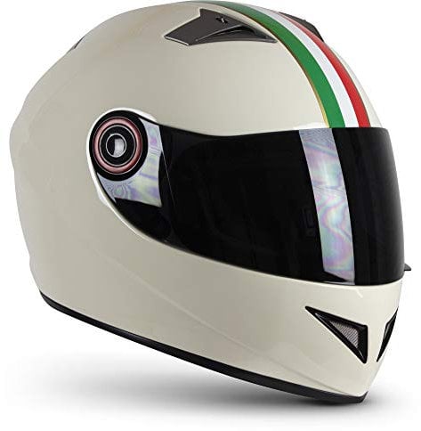 SOXON® ST-666 „Imola Creme“ · Integral-Helm · Full-Face Motorrad-Helm Roller-Helm Scooter-Helm Cruiser Sturz-Helm StreetFighter-Helm · ECE 22.05 Visier Schnellverschluss Tasche M (57-58cm)