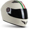 SOXON® ST-666 „Imola Creme“ · Integral-Helm · Full-Face Motorrad-Helm Roller-Helm Scooter-Helm Cruiser Sturz-Helm StreetFighter-Helm · ECE 22.05 Visier Schnellverschluss Tasche M (57-58cm)