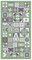 Panorama Tapis Vinyle du Sol Allée - Différentes Tailles - (Style Carreaux Ciments Vert 60x200 cm)