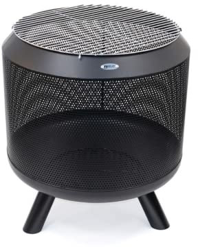 HEAT Outdoor Living Trommelpot - Fornello da giardino - Braciere - Braciere da esterno - Braciere da interno - Acciaio - Grigliate - Barbecue - 50x50x60 cm