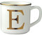 Miicol Ceramic Coffee Mug 16 oz, Monogram Coffee Cup, Golden Initial Tea Mug, Personalized Tea Cup, Unique Gift, Large Mug for Home, Office, Letter E