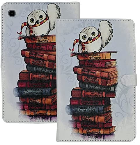 Hülle für Samsung Galaxy Tab S6 Lite 10.4 Zoll 2022/2020 Modell (SM-P610/P613/P615/P619), Niedliche Cartoon Kawaii PU Leder Folio Stand TPU Schutzhülle Magic Cute Owl