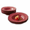 LOBERON Lot de 6 assiettes creuses Biarré, rouge