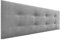 DHOME Kopfteil, gepolstertes Bett Kopfteil 8cm dick. Gepolstertes Kopfteil ACUALINE Stoff und Kunstleder. Bett-Kopfteile (Stoff Grau, 150cm (Betten 150/160))