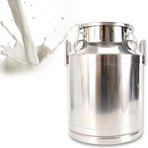 WSAH Edelstahl-Milchkanne/Honigeimer/Weineimer-Flasche/Wasserbehälter mit versiegeltem Deckel Luftdichter Kanister für Lager- und Transportbehälter,50L