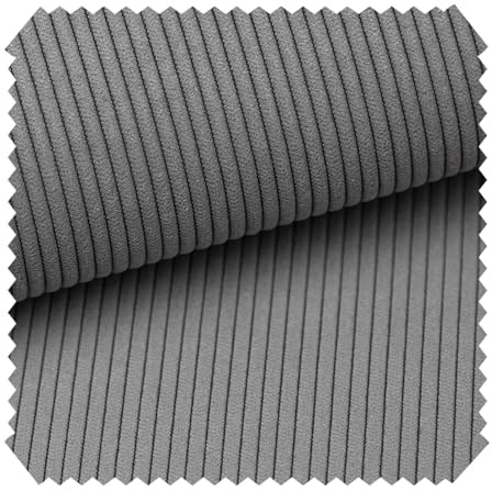 novely® ONTRE - Samtiger Polsterstoff in Feincord-Optik - Robuster Möbelstoff - Pflegeleichte Meterware 1 lfm Farbe: | 16 Steingrau