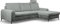 WFL GROUP Ecksofa Schlafsofa mit Bettkasten - Sofa Couch Ecksofa mit Schlaffunktion Bettfunktion L-Form mit Ottomane - Rechts - Grau