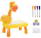 Projection Table Toy with Gentle Light Projection Copy Vivid Color Kids Smart Projector Sketcher Desk for Home Playing Yellow
