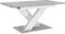 MEBLINI Esstisch Ausziehbar - Esszimmertisch Modern - Küchentisch - Säulentisch - Ausziehtisch - Dining Table - Esszimmertische - 140-180x80x75cm - Bronx - Betonoptik/Weiß Hochglanz
