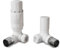 UK Radiators White Thermostatic Radiator Valve 15mm Corner Lockshield Valve in White Color and Gloss Finish - Classy and Modern Design 1/2 x 15mm Corner Radiator Valve