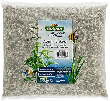 Dehner Aqua Aquarienkies, Körnung 4 - 6 mm, 5 kg, Farbmix
