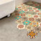 Funlife Sticker adhésif pour carrelages Sol 20x23cm, 30pcs, Imitation Faïence Carreaux de sol en imitation ciment, Baroque