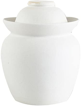 ZHOUXIAO Jarra De Pepinillo Blanco Jarro De Cerámica con Tapa, Gran Kit De Fermentación Tradicional De Fermentación Tradicional con Tapa De Bloqueo De Aire De Sello De Agua 4KG