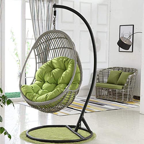 Hängekorb-Stuhl-Kissen Hängendes Ei-Stuhl-Kissen, Ei-Stuhl-Kissen-Ersatz, Hängematten-Stuhl-Kissen Dickes Nest-Rückenkissen für Patio-Garten-Swin (Größe: 120 x 90 cm, Farbe: Braun)