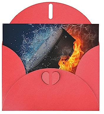 Eishockey-Grußkarten mit Umschlägen, blanko, Geburtstagskarte, Muttertagskarte, Hochzeit, Dankeskarten, Babyparty, Dankeskarten – niedliche Blanko-Notizkarten – für alle Anlässe