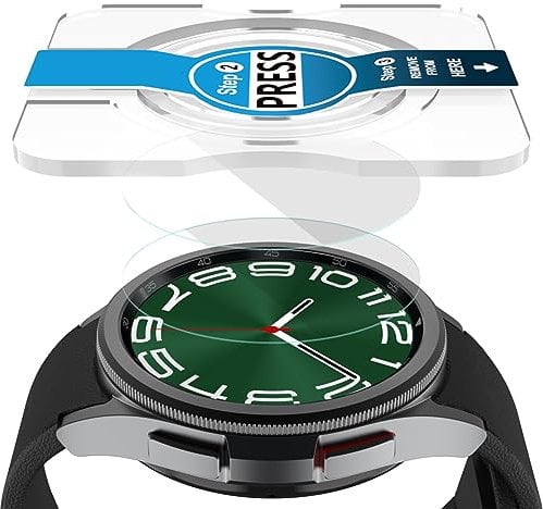 SPGUARD 2-Stück Schutzfolie für Samsung Galaxy Watch 6 Classic 47mm Schutzglas, Anti-Kratzen Hohe Klar Glas Displayschutzfolie Zubehör für Galaxy Watch6 classic 47mm