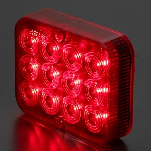 ETUKER 1x Luz Antiniebla Trasera Roja Remolques 12v Homologation E Impermeable Pilotos Luces Traseras Led para Automotive Tractor Vehículo Agrícolas