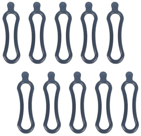 10 Stücke Fahrrad Gummiring Stretch Silikonband Fahrradlicht Elastikband Befestigungsband (Lange O-Ringe)