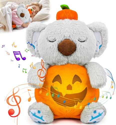 Yizemay Schlummer Koala mit Herzschlag, Schlummer Otter Kuscheltier, Koala Kuscheltier Kinder Spielzeug, Schlafotter Baby Geschenke, Einschlafhilfe Plüschtier, Lindern Baby Angstlinderung
