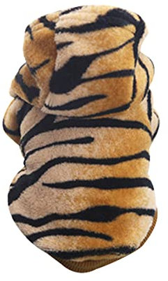 Sosoport Haustierkleidung hundekleidung Kleidung das Kostü Kleidung verwandeln kleine Hunde-Outfits Tier kostü tierkostü Dog Jacket Hund Tuch Hund Tiger Kostü der Hund Jacke mit Hut