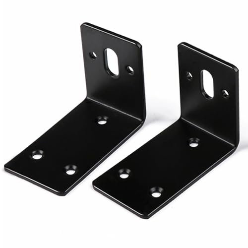 2Pcs Angle Brackets, Metal 90 Degree Right Angle Bracket L Shape Corner Braces Plate for Furniture Fence Shelf Fixing, 60 x 80 x 45mm