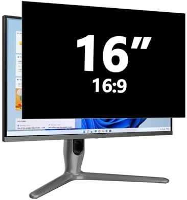 16 Inch Privacy Screen for Computer Monitor Eye Protection Anti Glare Blue Light Monitor Privacy Shield Screen 16 Inch 16:9 Aspect Ratio