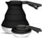 Heather UK Collapsible Foldable Camping Kettle 1.5L Silicone and Stainless Steel - Gas Stove Top, Folding Travel Portable Kettle to Take on Holiday. Portable for Gas Stove Top Caravan Large (Black)