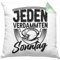 Trendation American Football Kissen mit Füllung 40x40 Geschenk Jeden verdammten Sonntag American Football-Spieler Geschenkidee (Grün)