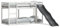 Bunk Bed with Slide&Ladder without Mattress White 90x190 cm Single, White, wenjingqiUK-3284246