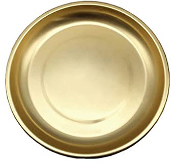 Xchon Platos llanos redondos de aluminio, bandeja para servir postres, pasteles, recipientes de alimentos para camping, restaurante, vajilla, apto para lavavajillas