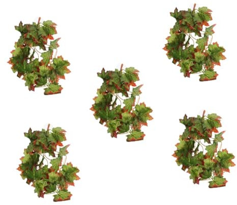 YARNOW 5St Landschaftsbau Pflanzen Gecko Tank künstliche blätter Eidechsen Geckos Käfigdekor terrarienpflanzen Zierpflanzen Terrarienlandschaft Weinrebe Terrarienpflanze schmücken