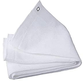 Tenda parasole per pergola, con occhielli, 90% protezione solare, su misura, 3 x 6 m, colore: bianco