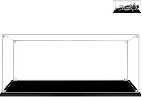 BOOVAX Vitrine für Lego 10300 - Acryl Klar Schaukasten für [Delorean DMC-12 2022] - Vitrine - 40x25x15cm | 2mm (Nur Vitrine)