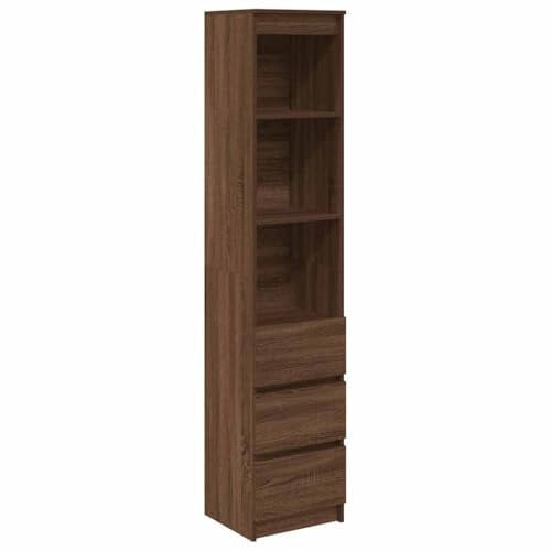 vidaXL Highboard/Oak Side Cabinet - Engineered Wood - 180cm Height for Living Room/Kitchen/Office