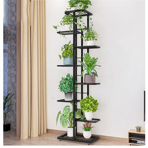 Cachpib 8 Tiers Blumenregal Pflanzenregal Mehrstöckig Blumenständer Metall Pflanzenständer Blumenbank Blumentreppe Pflanzentreppe Standregal für Innen Garten Balkon Deko