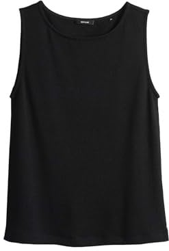OPUS Damen Top | Top ILONKI Loose in edler Strickoptik Black, 40