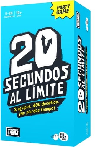 BIG POTATO GAMES 20 Secondes Au Limite Jeu de Société pour 5-20 Joueurs, Défis et Épreuves Amusantes avec Sablier, Parties de 20 Minutes, pour Plus de 10 Ans
