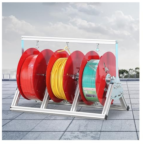svolgitore di cavi Supporto Mobile Per Bobine Di Cavi Elettrici/ Industriali - Supporto Per Bobine Di Cavi Per Fili Inferiori A 6 Millimetri Quadrati - Distributore Di Fili E Cavi(3 reels)