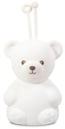 Nuby Biscuit Bear Silicone Night Light, USB Rechargeable, Tap to Change | Warm Gentle Glow with Tap to Change Modes, Easy Hang Fastening & USB Rechargeable for Comforting Bedtime Routines