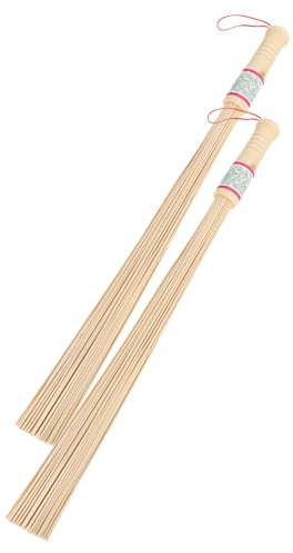 Toyvian 2 pièces Outil de Massage Bambou pour Corps et Dos Bâton Rétractable pour Soulagement des Douleurs Musculaires et Relaxation Accessoire Pratique pour Massage Anti-stress et