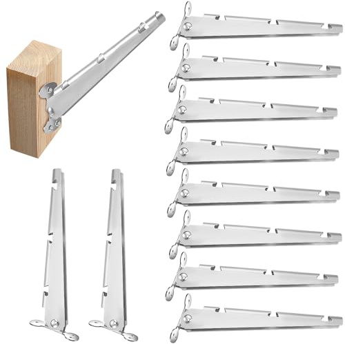 10 Stacheldraht-Verlängerungen für Holzzaunpfosten, Wandmontage, Stacheldraht-Arme, inklusive Schrauben und Schraubenschlüssel, einfach zu installieren